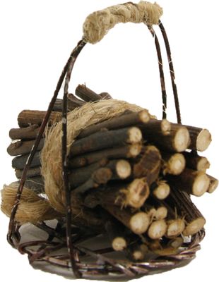 Krippenzubehör Korb mit Reisig 4 cm