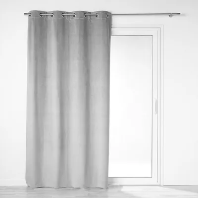 Imagen del producto de Cortina de tela, 135 cm de ancho x 260 cm de largo, color gris antracita