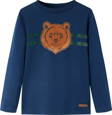 Produktbild von Kinder-Langarmshirt Marineblau 128