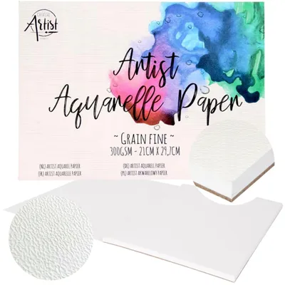 Zdjęcie produktu dla Podkład akwarelowy Craft Sensation A4 - 20 arkuszy 300 g/m² - Wysokiej jakości papier do akwareli, dla artystów, do szkicowania i malowania - Idealny dla profesjonalistów i hobbystów