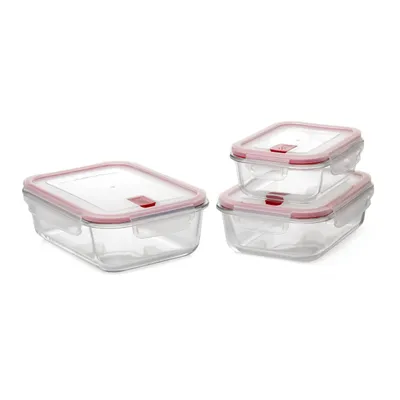 Obrázok produktu pre TATAY 1182509 SADA 3 HERM.COOK&EAT 1,5 l – 1,1 l – 0,64 l ČERVENÁ