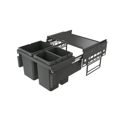 Immagine prodotto di Naber Cox® Base 360 K/600-3, cestino per cassetti frontali senza coperchio organico antracite