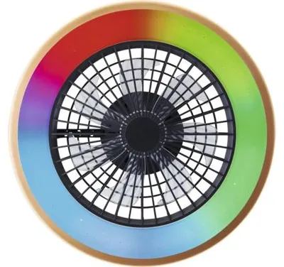 Produktbild von Deckenleuchte mit Ventilator CCT + RGB Ventino Ø 49 cm 40 W Kunststoff kupfer mit Fernbedienung