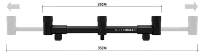 Image de DELPHIN FLEXI BUZZ BAR : support pour 2 cannes, télescopique de 25 cm à 35 cm
