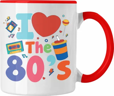 Produktbild von Trendation - 80er Jahre Tasse Geschenk Achziger Geschenkidee Party (Rot)