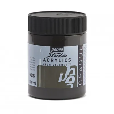 Obrázek produktu pro Pebeo Studio Akrylové barvy 500 ml, Mars Black