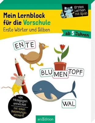 Produktbild von Mein Lernblock für die Vorschule - Erste Wörter und Silben