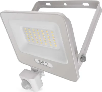 LED reflektor GLARO s pohybovým čidlem, 30 W, bílý, IP54, 3000 lm, neutrální bílá