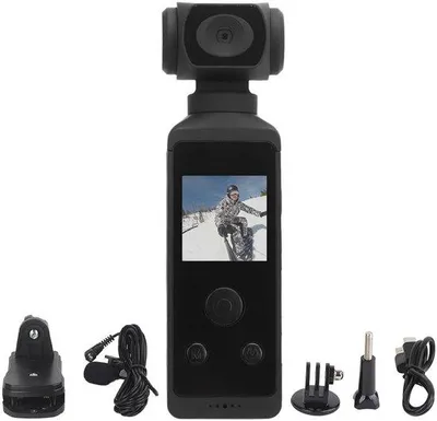 Immagine prodotto di Videocamera d'azione 4K - Obiettivo orientabile a 270° / 60 FPS / Wi-Fi / Impermeabile fino a 30 m - Videocamera per immersioni e vlog