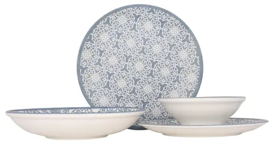 Produktbild von Kütahya Porselen Geschirrset (Large) - Casa Blue - 24 teilig - 6 Personen - Porzellan