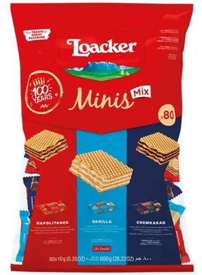 Produktbild von Loacker Minis Mix 80er
