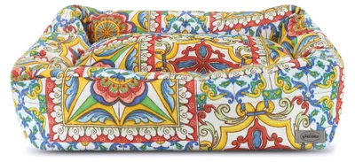 Hundebett Sizilien, Mosaikmuster, M, 70x50x20 cm