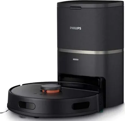Obrázek produktu pro Philips HomeRun Aqua Series 3000 XU3100/01 Robotický vysavač a mop, Prachový sáček, Černá, Metalická, Prachový sáček, ABS (akrylonitril-butadien-styren), 0,35 l, Nabíjecí
