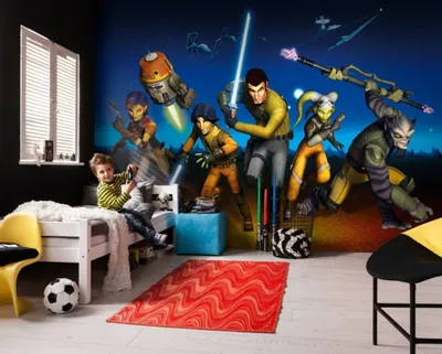 Immagine prodotto di Carta da parati Komar "Star Wars Rebels Run", colorata, astronave fantasma, 368 x 254 cm