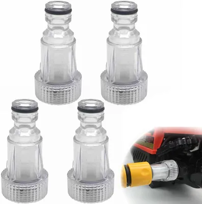 Image de 4 filtres à eau pour nettoyeur haute pression, avec raccordement de 3/4 de pouce