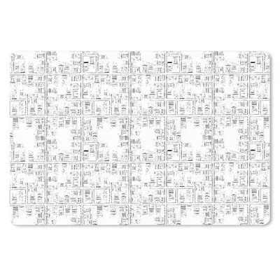 Produktbild von MuchoWow® Schreibtischunterlage Stadtplan - Muster - Schwarz und weiß 60x40 cm - XXL Mauspad - Großes Mauspad