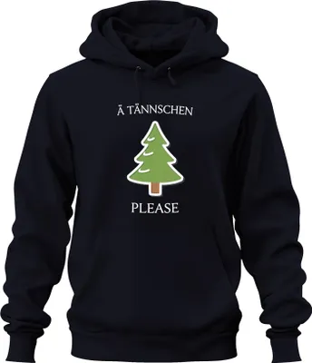 Obrázek produktu pro Ä TÄNNSCHEN PLEASE Christmas Christmas Tree Saxon Saxon Uni mikina s kapucí, Navy, S
