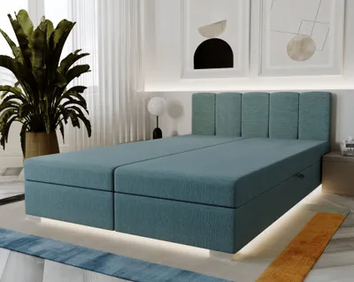Produktbild von Kontinentales Bett 160x200 ROSIE 6 - türkis
