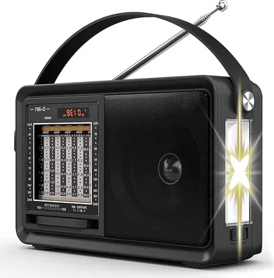 Immagine prodotto di Happyment Notalradio PRO - Radio portatile FM/AM/SW - Bluetooth e MP3 - Con torcia - Batteria ricaricabile - Radio d'emergenza compatta