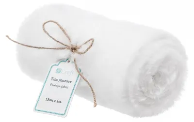 Immagine prodotto di Pelliccia sintetica decorativa bianca, 15 cm x 1 m