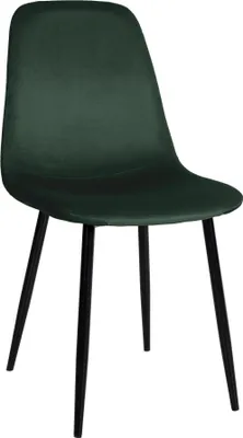 Image de Chaise de salle à manger - chaise de salle à manger - rembourrage confortable et entretien - design convivial | Couleur : vert | Matériau : souple