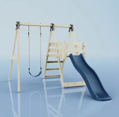 Produktbild von OutdoorToys Schaukel Orchidee aus Holz in Blau Marineblau
