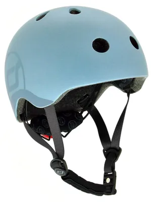 Image de Casque de vélo pour enfant Scoot Ride bleu, unisexe, taille S/M (51-55 cm), coque de protection