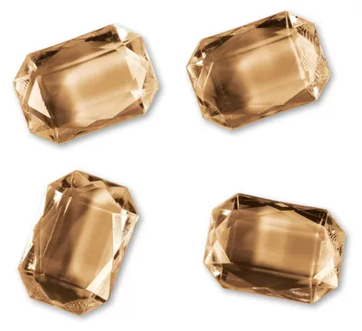 Produktbild von Deko-Diamanten Eckig 17mm, ca. 70 Stück. 100ml Bernstein
