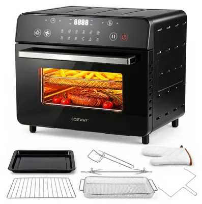 Productafbeelding van COSTWAY Heetluchtfriteuse, 22 liter, 12 programma's, 1800W, temperatuurregeling 60-220°C