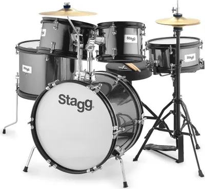 Produktbild von Stagg Tim Jr 5/16B Black Kinder Schlagzeug