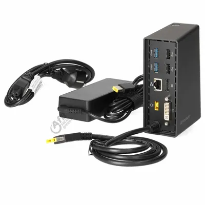 Produktbild von Lenovo ThinkPad OneLink Pro Dock, Kabelgebunden, USB 2.0, 3,5 mm, USB Typ-A, 10,100,1000 Mbit/s, Schwarz