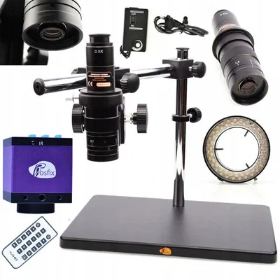 Image de Microscope numérique – Kit de microscope USB avec éclairage LED de 56 LED et caméra HD