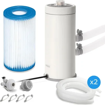 Produktbild von Schwimmbadfilterpumpe 2006L/h Filter + Installationszubehör INTEX 26604