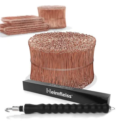 Zdjęcie produktu dla Wiertło Heimfleiss® + drut wiążący do betonu 1,0 x 120 mm (1000 szt.) - miedziowany drut oczkowy z drutem wiążącym - drut wiertniczy wraz z wiertarką