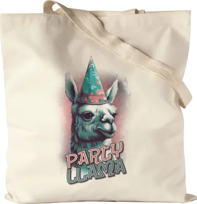 Produktbild von Party Llama Jutebeutel Geschenkidee Lustig Lama Witzig Happy Birthday