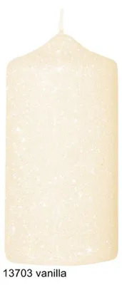 Produktbild von Glamour Glitter Stumpenkerzen Vanilla 150 x Ø 70 mm, 4 Stück