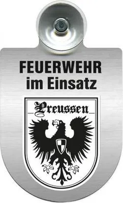 Produktbild von Einsatzschild Windschutzscheibe incl. Saugnapf - Feuerwehr im Einsatz - 309355 Color - Region Preussen