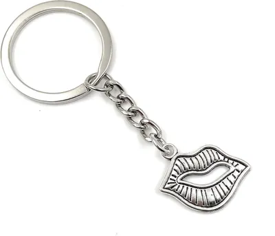 Image de Onwomania Kussmund Kiss Kuss Lippen Porte-clés métal porte-bonheur en boîte cadeau alu, idéal pour offrir en cadeau