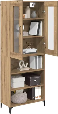 Zdjęcie produktu dla vidaXL Highboard Artisan dąb 69,5 x 34 x 180 cm Materiał drewnopochodny