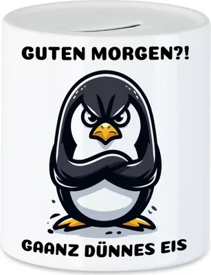 Produktbild von Guten Morgen Ganz dünnes Eis Spardose Verschlafen Unausschlafen Büro Ironie