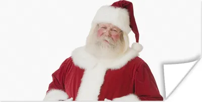 Produktbild von MuchoWow® Poster Der Weihnachtsmann mit den Händen auf seinem Bauch 80x40 cm - Wanddeko