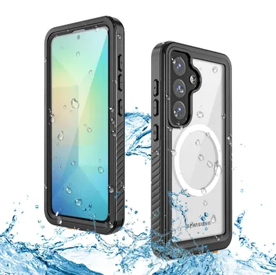 Immagine prodotto di Per Samsung Galaxy S25 5G MagSafe Grado Corpo completo protezione impermeabile Custodia per cellulare nero