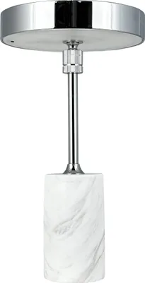Produktbild von Tischlampe, Kabellos Dimmbar Tischleuchte, Led Tischleuchte Marmor, Leselampe, USB Wiederaufladbare, Starlight Chrom weiß
