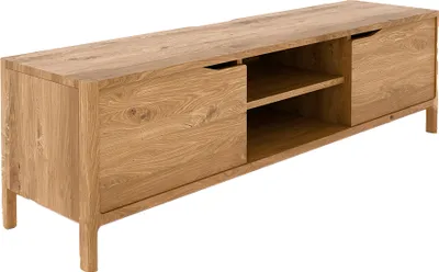 Produktbild von Lowboard 160cm breit in Wildeiche massiv geölt, montiert, THORNBURY-165