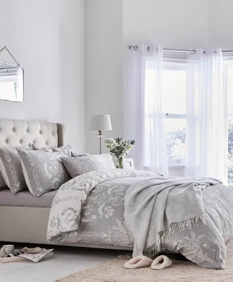 Produktbild von Laura Ashley Bettwäsche Doppel inkl. 2 Kissenbezge Josette Steel 200cm x 200cm