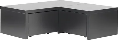 Produktbild von Jugendzimmer - Ecklowboard Marincho 12, Farbe: Schwarz - Abmessungen: 35 x 105 x 106 cm (H x B x T)
