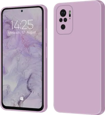 Produktbild von Hülle für Xiaomi Redmi Note 10 Case Cover Bumper Silikon Softgrip Schutzhülle Farbe: Lila