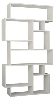 Immagine prodotto di Libreria Moderna 168x96x25 cm Scaffale 8 Ripiani in MDF Bianco
