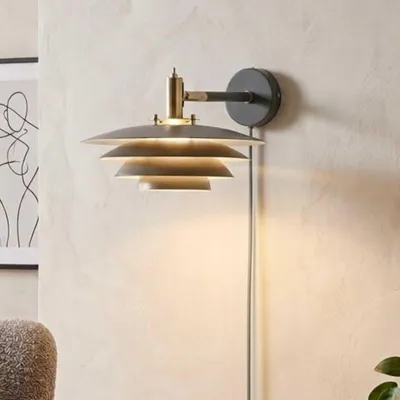 Produktbild von Wandleuchte Nordlux Bretagne Grau Metall skandinavische Wandleuchte