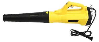 Image de Souffleur de feuilles électrique, réglable sur 6 niveaux, puissance élevée, jaune